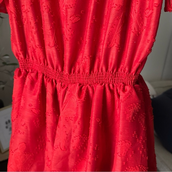 Chelsea & Violet Sleeveless Red Roses Ruffle Jardin Chinoiserie Dress Size S - Picture 8 of 12